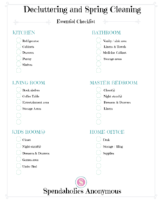 Essential checklist for decluttering