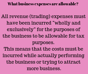 What expenses are allowable for Taxes? Spendaholics Anonymous