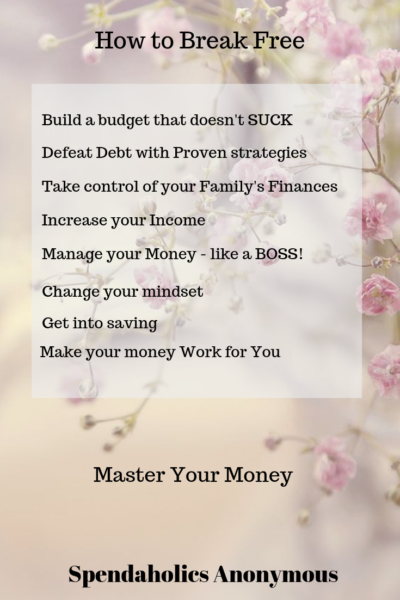 Master Your Money - the easy guide to Breaking Free. Spendaholics Anonymous